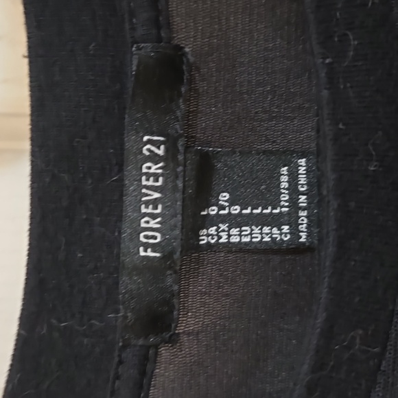 ☢️3 For $20. Forever 21-shirt,short sleeve,black,mesh Just Chill" - Picture 3 of 3